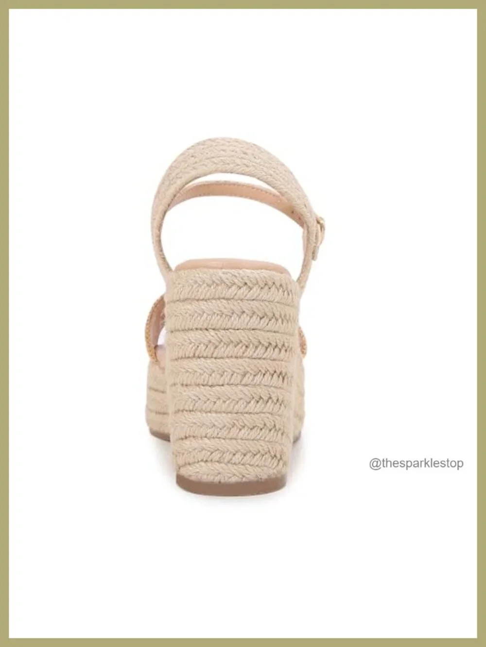 Women's Raffia Strap Espadrille Wedge Sandals Ankle Buckle Platform Summer